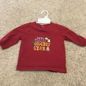 Boys size 6 months Texas cowboy shirt